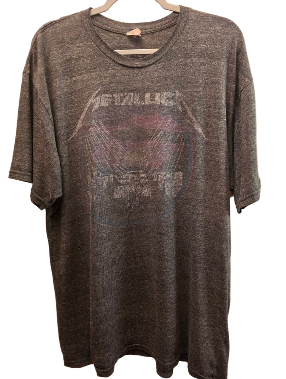Vintage Metallica Bay Island Faded Concert Graphic T-Shirt XXL Band Tee